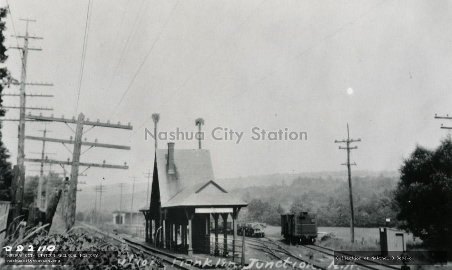 Postcard: Boston & Maine Railroad Station, Franklin Junction, N.H.